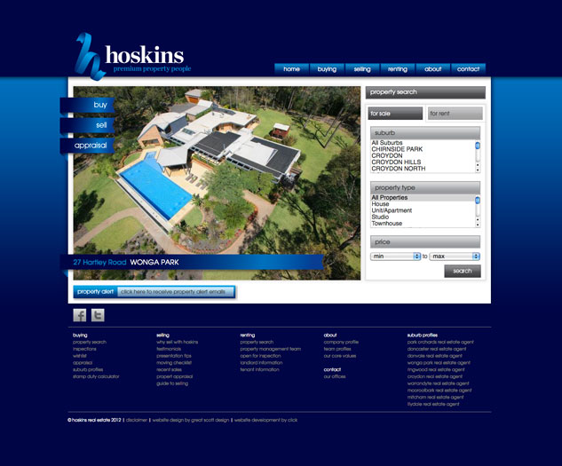 Hoskins Real Estate Website Design